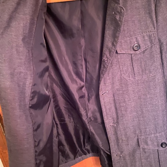 Men’s Guess tab collar jacket/sport coat XL charcoal gray - Picture 6 of 10